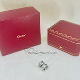 Cartier Love Hoop Earrings White Gold 1 Diamond