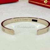 Cartier Love Cuff Bracelet White Gold Size 16