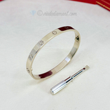 Cartier Love Bracelet White Gold Size 18