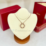 Cartier Love Necklace Rose Gold 42 CM Pave Diamond