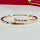 Cartier Juste Un Clou Bracelet SM Rose Gold Size 15 Diamond