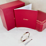 Cartier Love Bracelet White Gold Size 16