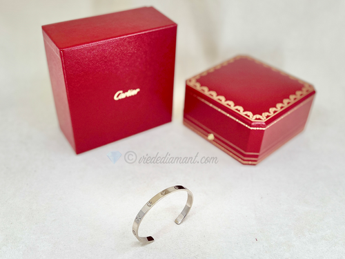 Cartier Love Cuff White Gold Size 19