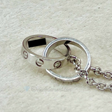 Cartier Love Baby Necklace White Gold 42 CM