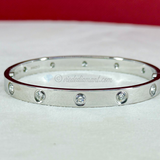 Cartier Love Bracelet White Gold Size 16 10 Diamond