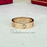 Cartier Love Ring Rose Gold Size 57 3 Diamond