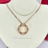 Cartier Love Necklace Rose Gold 42 CM Pave Diamond