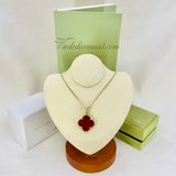Van Cleef Arpels Magic Alhambra Necklace Carnelian Yellow Gold 35”
