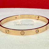 Cartier Love Bracelet Rose Gold Size 20 4 Diamond