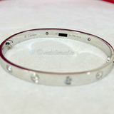 Cartier Love Bracelet White Gold Size 18 4 Diamond