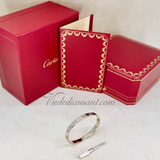 Cartier Love Bracelet White Gold Size 17