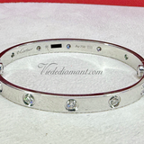 Cartier Love Bracelet White Gold Size 16 10 Diamond