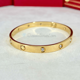 Cartier Love Bracelet Yellow Gold Size 19 10 Diamond