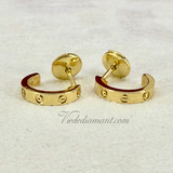 Cartier Love Hoop Earrings SM Yellow Gold