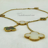 Van Cleef Arpels Magic Alhambra Necklace 6 Motifs Yellow Gold
