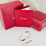 Cartier Love Bracelet White Gold Size 18 4 Diamond