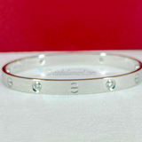 Cartier Love Bracelet White Gold Size 18 4 Diamond