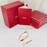 Cartier Love Bracelet Rose Gold Size 17 10 Diamond