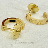 Cartier Love Hoop Earrings SM Yellow Gold