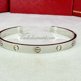 Cartier Love Cuff Bracelet White Gold Size 20