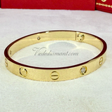 Cartier Love Bracelet Yellow Gold Size 17 4 Diamond