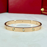 Cartier Love Bracelet Rose Gold Size 17 10 Diamond