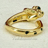 Cartier Panthere De Ring Yellow Gold Lacquered Size 51