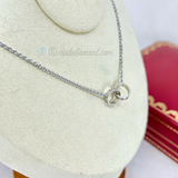 Cartier Love Baby Necklace White Gold 42 CM