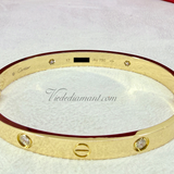 Cartier Love Bracelet Yellow Gold Size 17 4 Diamond