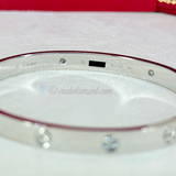 Cartier Love Bracelet White Gold Size 18 4 Diamond