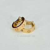 Cartier Love Hoop Earrings Yellow Gold