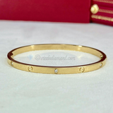 Cartier Love Bracelet Yellow Gold Size 16 SM 6 Diamond