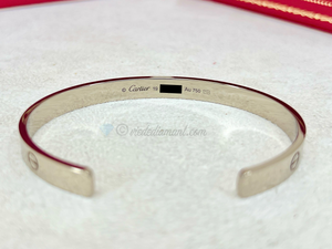 Cartier Love Cuff White Gold Size 19