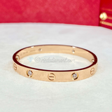 Cartier Love Bracelet Rose Gold Size 15 4 Diamond