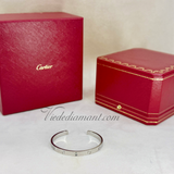 Cartier Love Cuff Bracelet White Gold Size 19 1 Diamond