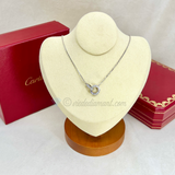 Cartier Love Baby Necklace White Gold Pave Diamond 42 CM