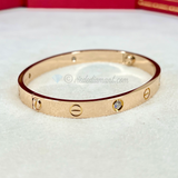 Cartier Love Bracelet Rose Gold Size 17 4 Diamond