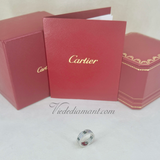 Cartier Love Ring White Gold Size 53 Pave Diamond