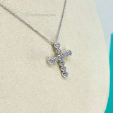 Tiffany & Co Paloma Picasso Necklace White Gold Diamond Cross 42 CM