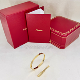 Cartier Love Bracelet Medium Yellow Gold Size 17 4 Diamond