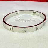 Cartier Love Bracelet White Gold Size 18 4 Diamond