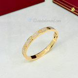 Cartier Love Bracelet Yellow Gold Size 16 Pave Diamond
