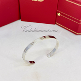 Cartier Love Cuff Bracelet White Gold Size 20
