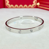Cartier Love Bracelet White Gold Size 18 4 Diamond