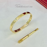 Cartier Love Bracelet Yellow Gold Size 16 4 Diamond