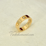 Cartier Love Ring Yellow Gold Size 60 3 Diamond