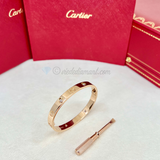 Cartier Love Bracelet Rose Gold Size 15 4 Diamond