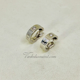 Cartier Love Hoop Earrings White Gold 1 Diamond