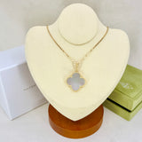 Van Cleef Arpels Magic Alhambra Necklace Mother Of Pearl Yellow Gold 35”