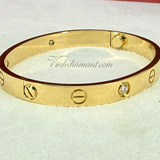 Cartier Love Bracelet Yellow Gold Size 16 4 Diamond